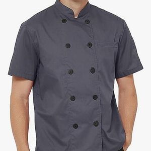 Toptie  Unisex Short Sleeve Chef Coat Jacket Lightweight NWOT  Size L